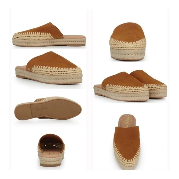 LIKE NEW Sam Edelman Austin Suede Espadrille Mules - Caramel - Picture 15 of 15